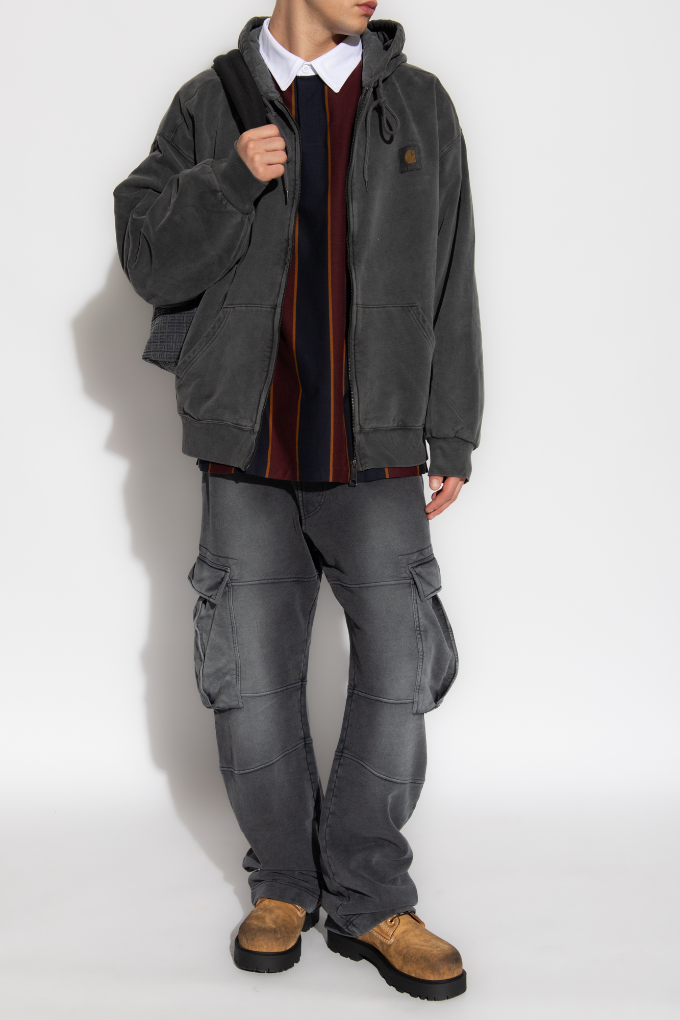 Grey 'Vista' Men hoodie Carhartt WIP - SchaferandweinerShops Grey 'Vista' Men hoodie Carhartt WIP - SchaferandweinerShops